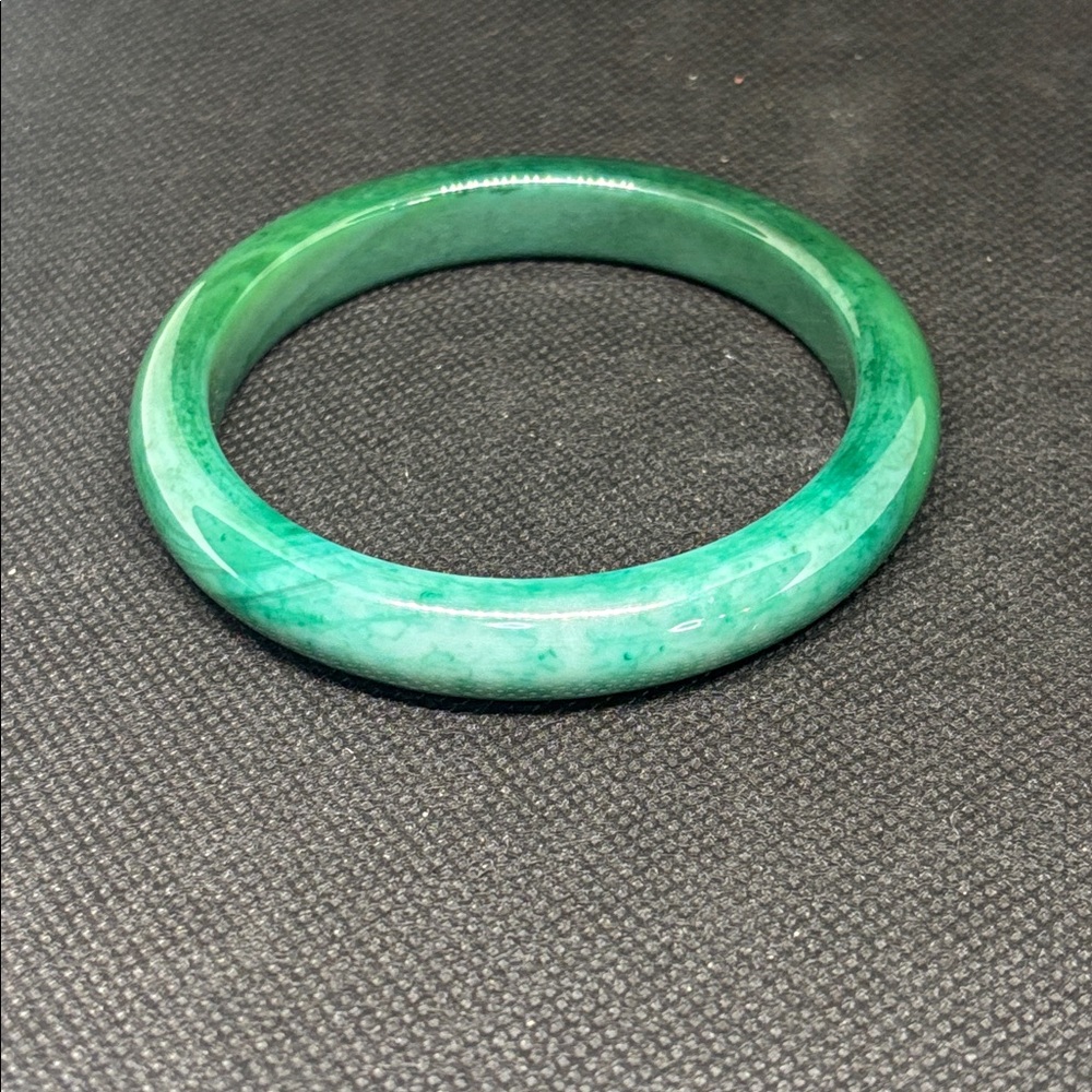 Green Agate Bangle Bracelet - image 4
